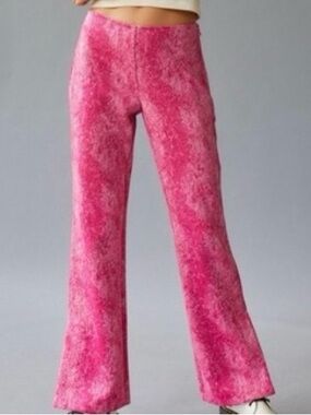 Urban Outfitters Pink Plush Flare Pants
